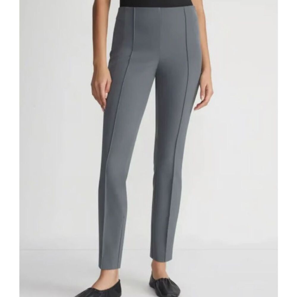 Lafayette 148 Gramercy Acclaimed Stretch Pants in Shale Size 12 $598